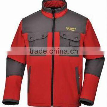 Mens red waterproof work clothes for construction(LAM001B)