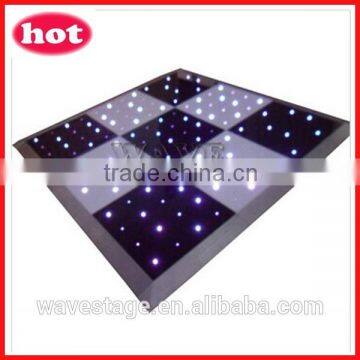 WLK-3-2 RGB 3 IN 1 Led twinkling blake and white black and white pvc dance floor