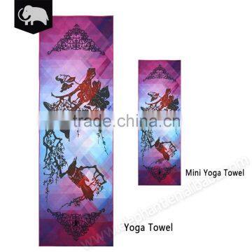 Recyclable softextile printed wholesale non slip best yoga mat towel for hot yoga