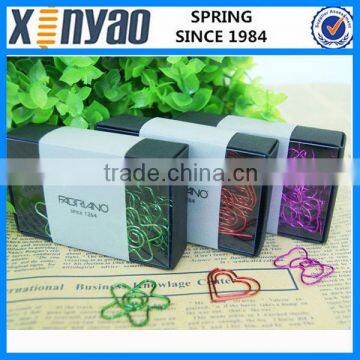 hight quality promotional gifts paper box custom logo metal bow shape paper clips