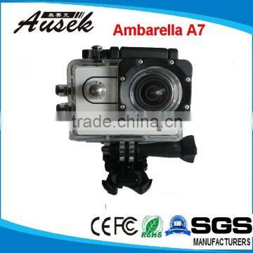 Pro Ambarella A7 2.7K 1296P action camera with wifi