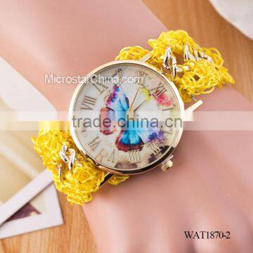 DIY Hand Made Woven Chain Butterfly Braided Watch photo-2