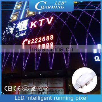 Flexible outdoor building decorative led intelligent running pixel light