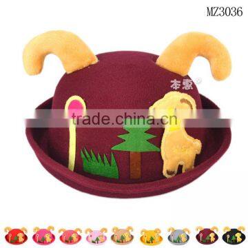 MZ3036 New Kids Baby Girls Winter Warm Hats Woolen deer Ear Cap Children's Bucket Hat