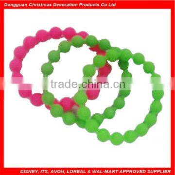 new fashion beaded chain bulk cheap silicone wristbands