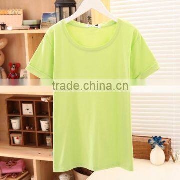 Beautiful plain summer ladies t-shirt for wholesale