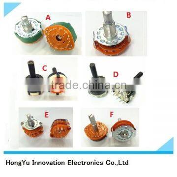 Rotary switch 6 positions 7position 8position volume control switch
