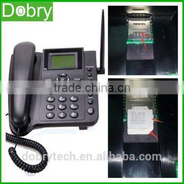 Dual sim card gsm desktop phone 850/900/1800/1900MHZ with SMS FMradio Multi-language