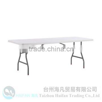 2 meters blow molding strong plastic garden barbecue table/ adjustable outdoor picnic table with removable legs