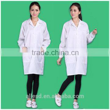 Dust free unisex ESD White Coat for hospital