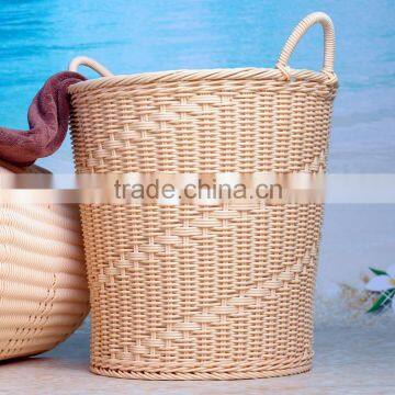 Handmade plastic cane bed linen storage hotel laundry basket