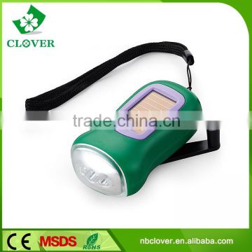 New design ABS material dynamo 3 LED mini hand crank flashlight