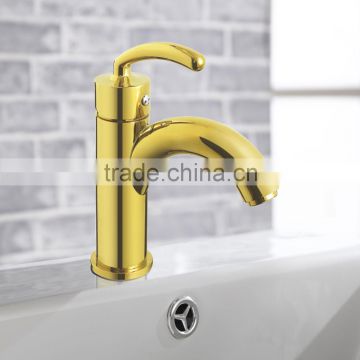 New Arrival Royal Golden Finished Brass Basin Mixer for WC