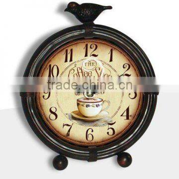 Decorative metal table clock with easel /Decorative metal table clock with easel/Decorative table top clock