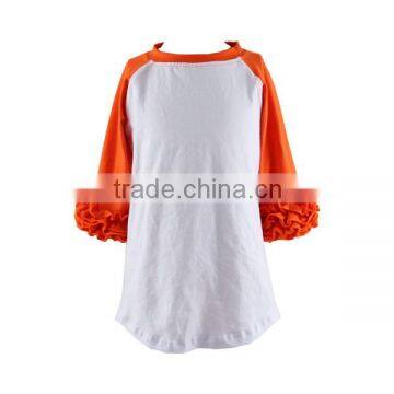 Wholesale 2016 Icing Ruffle Shirt Boutique Children Icing Raglans Baby Girls Ruffle Shirts photo-5