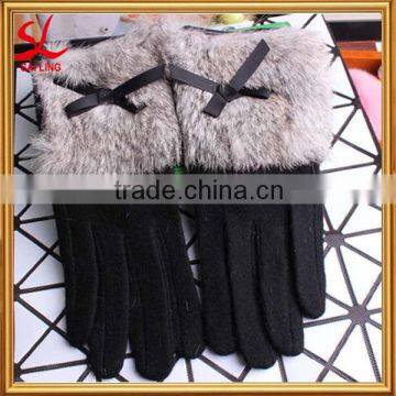 Women Winter Touch Gloves Rabbit Wool Gloves For Tablet