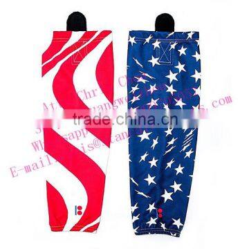 Hot selling cheap custom made ice hockey socks