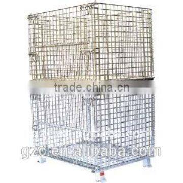 Galvanized Warehouse Storage Cage With Wire