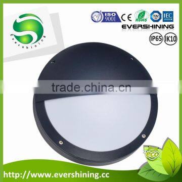 15W ROUND BULKHEAD LUMINAIRE WITH ALUMINIUM OPAL DIFFUSER BLACK FINISH