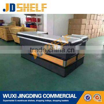 Top quality new design C shape hypermarket checkout counter