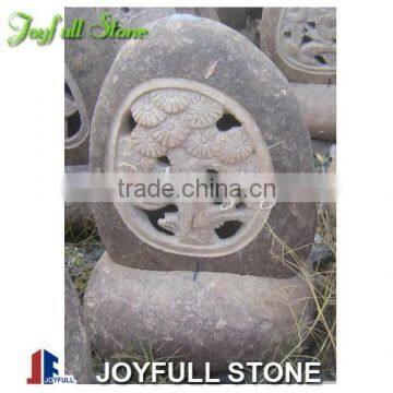 Natural stone lawn lamps