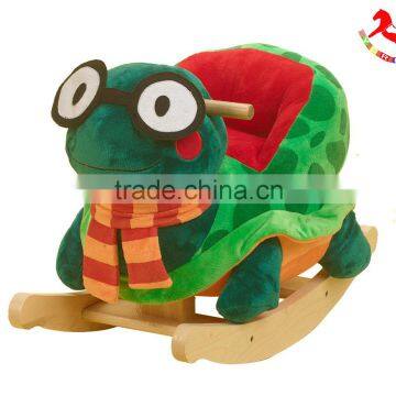 customized turtle colorful kids plush rocking chair