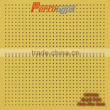 595x595mm Yellow Acoustic Perforated Gypsum Ceiling Tile