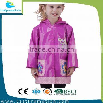 Durable Outdoor Polyester Farbic Children Raincoat Rainwear