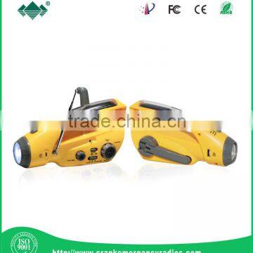 Multi Function Emergency Light Suit for Outdoors Rechargeable Hand Crank Flashlight With Compass Mobile Phone Charger