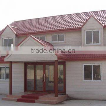 fast construction steel structure flat roof/ prefab villa/ house with long span/use years