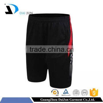 Daijun OEM 2016 new design sport men china factory polyester black casual soccer shorts