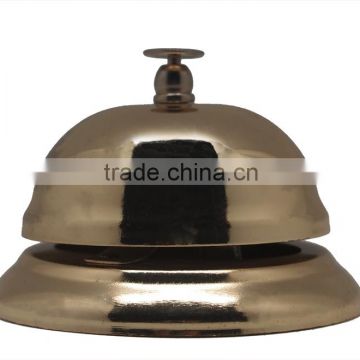 table call bell for various service calling A12-D02 3.5" diameter in gold (A653)