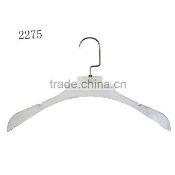 Dry Cleaning Wholesale White Plastic Coat Hanger With Logo