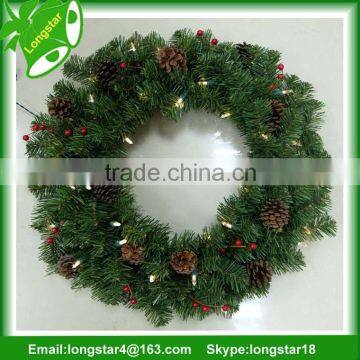 New design promotional PVC artificial christmas wreath/garland for X-mas