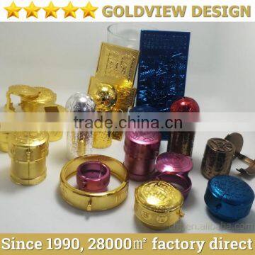 perfume bottle with flower cap/caps for perfume bottles/aluminium perfume cap/aluminium cap for perfume bottle