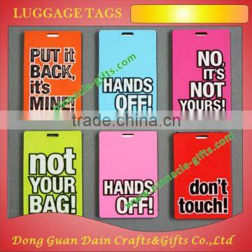 3D customized travel bags luggage tags