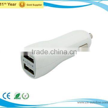 White Car Usb Flash Drive Charger With High Quality