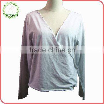 2016 long sleeve wholesale blank t shirts for women