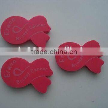 promotional cheap shaped eraser with logo printing