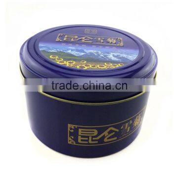 Food grade metal round whisky tin can with CMYK printing