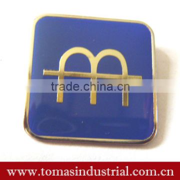 custom high quality cheap promotional magnet metal logo enamel badge