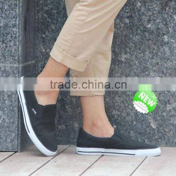 china no lace black canvas shoes