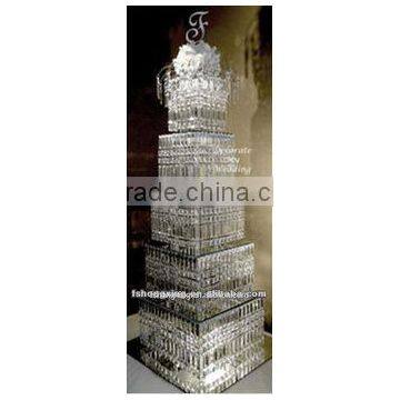 DG-19-1 high quality 5 tier crystal wedding cake stand