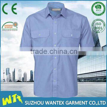 hot working shirt cotton-polyester short sleeves working men shirts