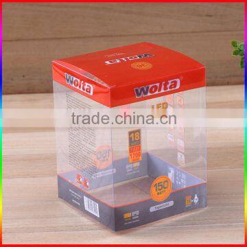 Professional printed Customized plastic PVC led bulb box