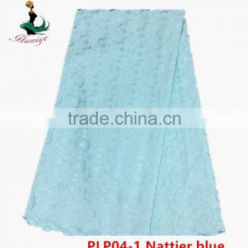 Haniye 2016 PLP04 Popular polish lace fabric african polish lace nigerian cotton satin lace fabric for garment