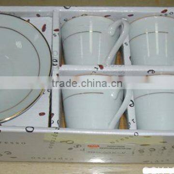 12PCS PORCELAIN COFFEE CUP SET WITH SAUCER