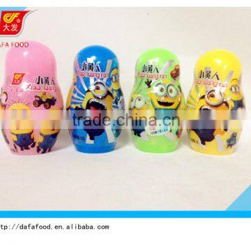 surprise little bottle candy toy with good toy and chocolate cream
