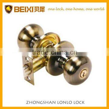 Tubular cylinder keyed outdoor gate lock