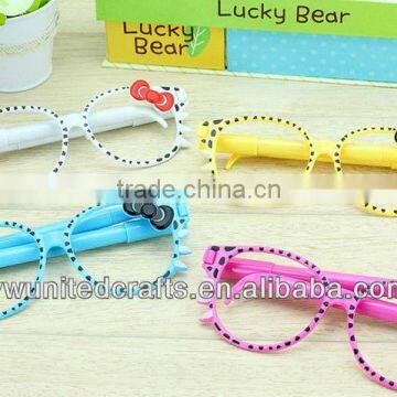 Magic ball pen glasses shaped color mixed